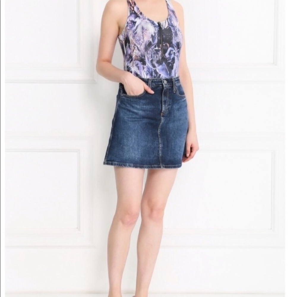 Adriano Goldschmied The Ali A-Line Denim Skirt